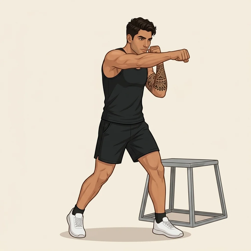 Boxeo de sombra: ilustración de la técnica (hombre)