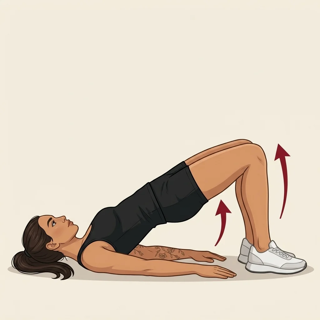 Puente de isquios: ilustración de la técnica (mujer)