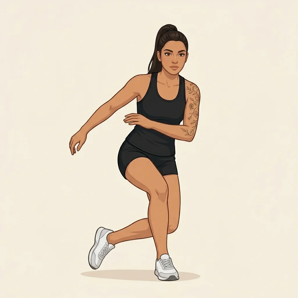 Saltos de patinador: ilustración de la técnica (mujer)